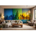 Empire Triptych Impasto - AI Art Wall Mural for Contemporary Interiors Empire Triptych Impasto - AI Art Wall Mural for Contemporary Interiors