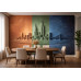 Chromatic Metropolis - AI Art Wall Mural for Contemporary Interiors Chromatic Metropolis - AI Art Wall Mural for Contemporary Interiors