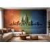Chromatic Metropolis - AI Art Wall Mural for Contemporary Interiors Chromatic Metropolis - AI Art Wall Mural for Contemporary Interiors