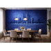 Cobalt City Silence - AI Art Wall Mural for Contemporary Interiors Cobalt City Silence - AI Art Wall Mural for Contemporary Interiors