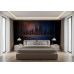Midnight Metropolis Relief - AI Art Wall Mural for Contemporary Interiors Midnight Metropolis Relief - AI Art Wall Mural for Contemporary Interiors