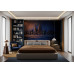 Midnight Metropolis Relief - AI Art Wall Mural for Contemporary Interiors Midnight Metropolis Relief - AI Art Wall Mural for Contemporary Interiors
