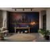 Midnight Metropolis Relief - AI Art Wall Mural for Contemporary Interiors Midnight Metropolis Relief - AI Art Wall Mural for Contemporary Interiors