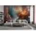 Radiant Divide Light Split - Dramatic AI Wall Mural Radiant Divide Light Split - Dramatic AI Wall Mural