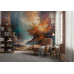 Radiant Divide Light Split - Dramatic AI Wall Mural Radiant Divide Light Split - Dramatic AI Wall Mural