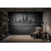 Shadow City Monument - AI Art Wall Mural for Contemporary Interiors
