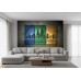 Urban Trinity Panels - AI Art Wall Mural for Contemporary Interiors Urban Trinity Panels - AI Art Wall Mural for Contemporary Interiors