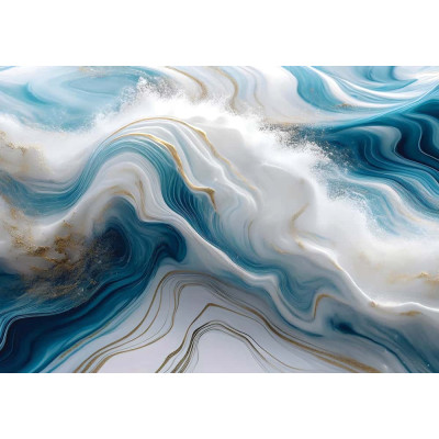 Abstract Ocean - AI Art Wall Mural for Contemporary Interiors