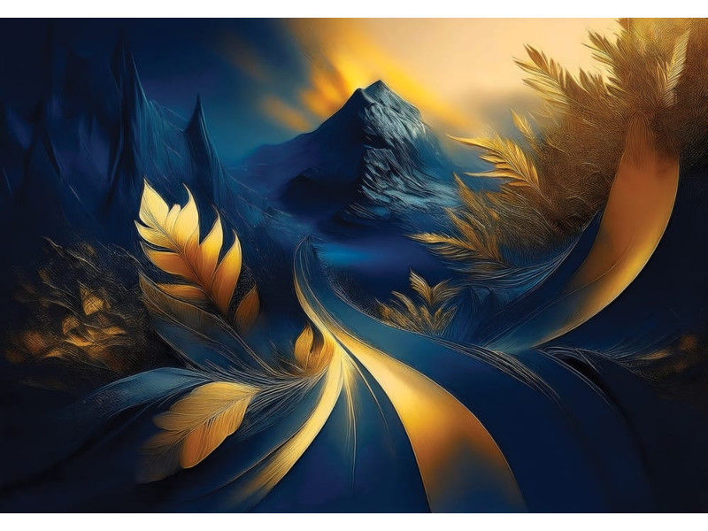 Mountain of Dreams - AI Art Wall Mural for Contemporary Interiors Mountain of Dreams - AI Art Wall Mural for Contemporary Interiors