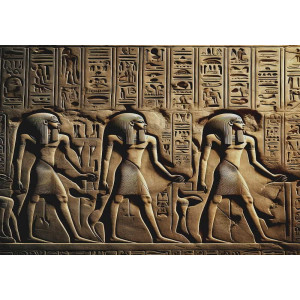 Egyptian Tomb - AI Art Wall Mural for Contemporary Interiors Egyptian Tomb - AI Art Wall Mural for Contemporary Interiors | Wall4Soul
