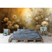 Golden Glow Floral - AI Art Wall Mural for Contemporary Interiors Golden Glow Floral - AI Art Wall Mural for Contemporary Interiors