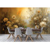 Golden Glow Floral - AI Art Wall Mural for Contemporary Interiors Golden Glow Floral - AI Art Wall Mural for Contemporary Interiors