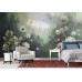 Misty Green Floral - AI Art Wall Mural for Contemporary Interiors Misty Green Floral - AI Art Wall Mural for Contemporary Interiors