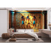 Stylized Egyptian Wall Art - AI Art Wall Mural for Contemporary Interiors