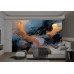 Blue Marble Gold Veined - AI Art Wall Mural for Contemporary Interiors Blue Marble Gold Veined - AI Art Wall Mural for Contemporary Interiors