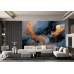 Blue Marble Gold Veined - AI Art Wall Mural for Contemporary Interiors Blue Marble Gold Veined - AI Art Wall Mural for Contemporary Interiors