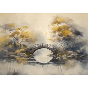 Enchanting Bridge - AI Art Wall Mural for Contemporary Interiors Enchanting Bridge - AI Art Wall Mural for Contemporary Interiors | Wall4Soul