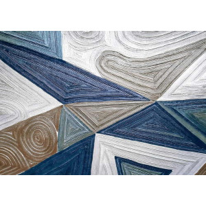 Geometric Harmony Abstract Design - Modern AI Wall Mural