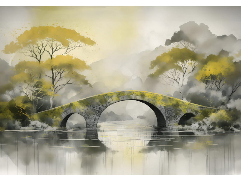 Autumn Serenity - AI Art Wall Mural for Contemporary Interiors Autumn Serenity - AI Art Wall Mural for Contemporary Interiors