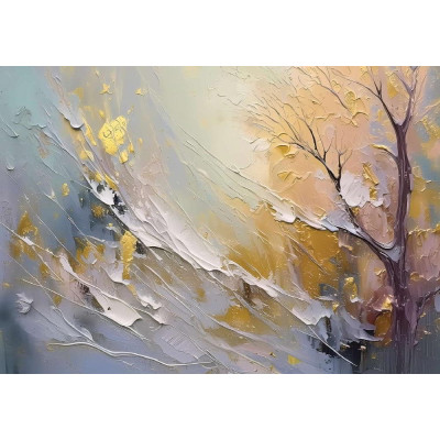 Autumn Whispers - AI Art Wall Mural for Contemporary Interiors
