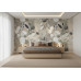 Organic Stone & Foliage - AI Art Wall Mural for Contemporary Interiors
