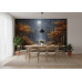 Moonlight Over Relief Forest - AI Art Wall Mural for Contemporary Interiors Moonlight Over Relief Forest - AI Art Wall Mural for Contemporary Interiors