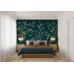 Royal Indigo - Ornamental Garden - AI Art Wall Mural for Contemporary Interiors Royal Indigo - Ornamental Garden - AI Art Wall Mural for Contemporary Interiors