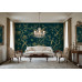 Royal Indigo - Ornamental Garden - AI Art Wall Mural for Contemporary Interiors Royal Indigo - Ornamental Garden - AI Art Wall Mural for Contemporary Interiors