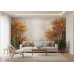 Autumn Glow Relief - AI Art Wall Mural for Contemporary Interiors Autumn Glow Relief - AI Art Wall Mural for Contemporary Interiors
