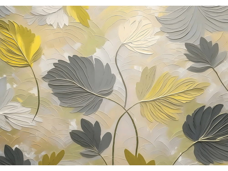 Serenade of Leaves - AI Art Wall Mural for Contemporary Interiors