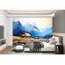 Tranquil Reflections Mountain - AI Art Wall Mural for Contemporary Interiors Tranquil Reflections Mountain - AI Art Wall Mural for Contemporary Interiors