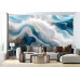 Abstract Ocean - AI Art Wall Mural for Contemporary Interiors