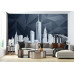 Manhattan Facets - AI Art Wall Mural for Contemporary Interiors Manhattan Facets - AI Art Wall Mural for Contemporary Interiors