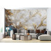 Luxurious Gold Floral - AI Art Wall Mural for Contemporary Interiors Luxurious Gold Floral - AI Art Wall Mural for Contemporary Interiors