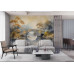 Stone Bridge Over Tranquil River Mural - AI Art Wall Mural for Contemporary Interiors Stone Bridge Over Tranquil River Mural - AI Art Wall Mural for Contemporary Interiors