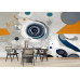 Abstract Geometric Art with Pop of Color - Modern AI Wall Mural