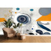 Abstract Geometric Art with Pop of Color - Modern AI Wall Mural