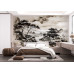 Tranquil Pagoda Reflections - AI Art Wall Mural for Contemporary Interiors Tranquil Pagoda Reflections - AI Art Wall Mural for Contemporary Interiors