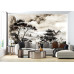 Tranquil Pagoda Reflections - AI Art Wall Mural for Contemporary Interiors Tranquil Pagoda Reflections - AI Art Wall Mural for Contemporary Interiors