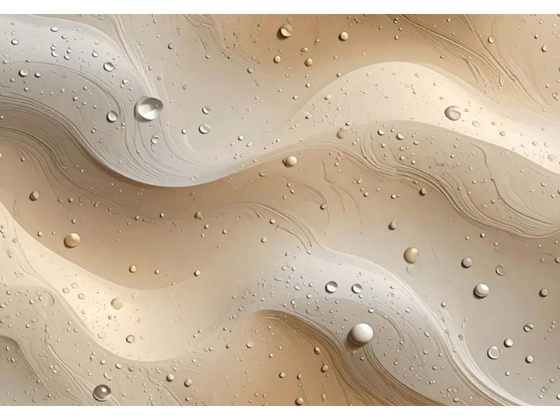 Abstract Water Droplets Liquid Art - Refreshing AI Wall Mural
