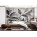 Twilight Canopy Ethereal Leaf - AI Art Wall Mural for Contemporary Interiors