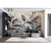 Twilight Canopy Ethereal Leaf - AI Art Wall Mural for Contemporary Interiors