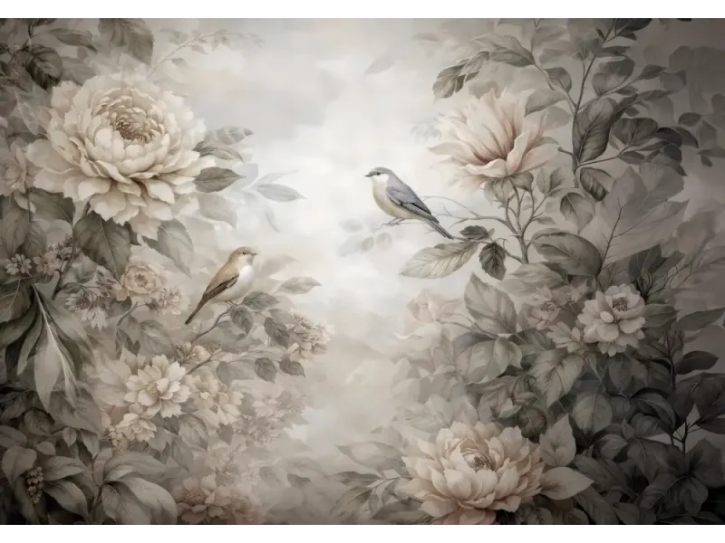 Vintage Birds & Peonies Vintage Birds & Peonies