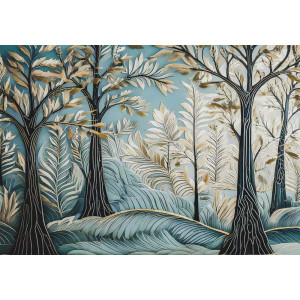 Serene Forest - AI Art Wall Mural for Contemporary Interiors Serene Forest - AI Art Wall Mural for Contemporary Interiors | Wall4Soul