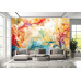 Dancing Colors Abstract Art - Vibrant AI Wall Mural