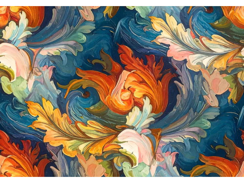 Baroque Ocean - AI Art Wall Mural for Contemporary Interiors Baroque Ocean - AI Art Wall Mural for Contemporary Interiors