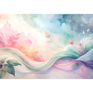 Blooming Aurora - AI Art Wall Mural for Contemporary Interiors Blooming Aurora - AI Art Wall Mural for Contemporary Interiors | Wall4Soul