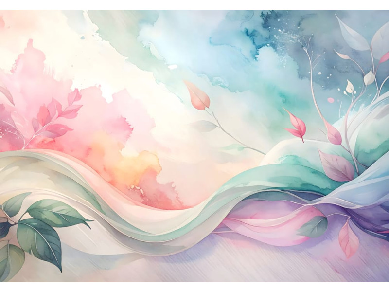 Blooming Aurora - AI Art Wall Mural for Contemporary Interiors Blooming Aurora - AI Art Wall Mural for Contemporary Interiors