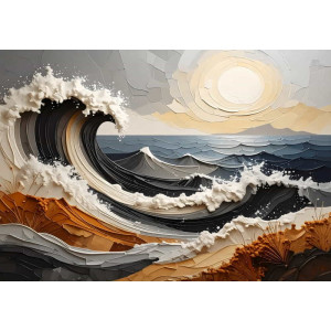 Breaking Sun - AI Art Wall Mural for Contemporary Interiors Breaking Sun - AI Art Wall Mural for Contemporary Interiors | Wall4Soul