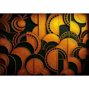 Gilded Deco Art Nouveau Style - Vintage AI Wall Mural Gilded Deco Art Nouveau Style - Vintage AI Wall Mural